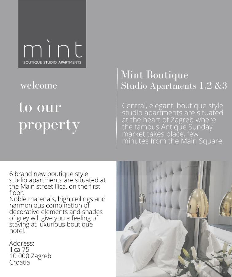 Mint Boutique Studio Apartments 3 자그레브 외부 사진